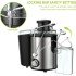 Juicer Machines,Juicer,Large 3 Inch Feed Chute for Whole Fruits and Vegetables,Faster with Dual Speed,Juice Residue Separation,Easy to Use/Clean,Anti-Drip, 600W 3.5”Veg, BPA Free, (Silver 1)