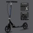 INGUNAR Kids Scooter Teens Age 15+, 2 Wheel Scooter for Kids with 3 Height Adjustable Handle, Foldable Kick Scooter, Lean to Steer, Non-Slip Deck, Lightweight, 220lbs/100KG Max Load