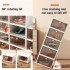 INGUNAR Large 6 Pack Shoe Storage Box, Foldable Installation-Free Dustproof Plastic aj Transparent Shoe Box, Space Saving Foldable Shoe Rack Sneaker Container Bin Holder