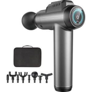 Massage Gun Deep Tissue, Back Massage Gun for Athletes for Pain Relief, Percussion Massager with 10 Massages Heads & Silent Brushless Motor, Christmas Gifts for Men&Women