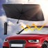 Enew Car Sun Shade,for Car Front Windshield, Car Umbrella Sun Shade Cover, Foldable UV Reflector And Heat, Sunshade for Cars, Fits Most Vans SUVS (57 x 31 In), Black