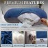 INGUNAR Pregnancy Pillows for Sleeping, U Shaped Full Body Maternity Pillow with Removable Cover, 55 Inch Maternity Pillow for Pregnant Women, Support for Back, Legs, Belly