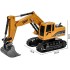 TDOO Remote Control Excavator Toy, Metal Excavator Toy RC Charging 1:24 With 6 Channel, Truck RC Excavator, Rechargable Engineering Sand Digger Construction Vehicle