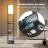 Floor Lamp with Shelves, Shelf Floor Lamps with 2 USB Ports & 1 Power Outlet, Shelf & Storage & LED Modern Floor Lamp Combination, 3 Color Temperature, Standing Lamp for Living Room,Bedroom,Office