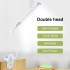 Double Head Desk Lamp with Clamp,3 Colors, Touch Dimmable USB Rechargeable, 360° Adjustable LED Reading Light Table Lamp, 4000mah, Eye Care Daylight Natural Light for Study,Work,Home,Office