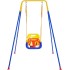 TDOO Toddler Swing Set, Heavy-Duty Indoor Outdoor Baby Swing Seat w/Safety Harness&Handrails, Folding Metal Stand & Clear Instruction, Easy to Assemble & Store (Color-E)