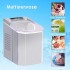 TDOO Countertop Ice Maker, 9 Bullet Ice Ready in 8 Mins, 26lbs in 24Hrs, Self-Cleaning Ice Machine with Ice Scoop and Basket, 2 Sizes of Bullet Ice for Home/Kitchen/Office/Party