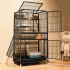 INGUNAR 4-Tier Cat Cage for 1-3 Cats, 4 Opened-Doors, Large Space 31 x 22 x 54 Inches, with 3 Platforms 3 Front Doors 2 Ramp Ladders, Movable Universal Wheel and Tray