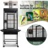 Bird Cage, Bird Carrier Gardening Decor Birdhouses Large Rolling Metal Bird Cage Parrot Cage for Parakeets Cockatiels, Birdcage Durable Frame with Perch Stand and Wheels