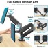 Dual Monitor Desk Mount Stand,Monitor Arm Desk Mount With Fully Adjustable Gas Spring for 15-32 inch Flat/Curved Computer Screens,75x75/100x100mm VESA Mount,C Clamp/Grommet Base for 2 Computer Screen