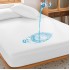 Waterproof Breathable Mattress Protector, Soft Twin Size Laminated Cotton Mattress Cover, TPU Waterproof Membrane Design, Effectively For Water Stains（47.2