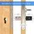 TDOO ElectronicTuya Smart Fingerprint Door Locks key, Keyless Smart Door Lock Cylinder with Fingerprint Biometric Door Handle Lock Bluetooth Keycard App Metal Key suit 60MM DOOR