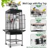 Bird Cage, Bird Carrier Gardening Decor Birdhouses Large Rolling Metal Bird Cage Parrot Cage for Parakeets Cockatiels, Birdcage Durable Frame with Perch Stand and Wheels