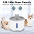 TDOO Cat Water Fountains, 2.6L Automatic Pet Animal Water Fountain Dog Water Drinking Dispenser with Smart Super Quiet Pump, Led Light Drinking Bowl for Cats, Dogs, Multiple Pets, 88 oz