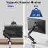 TDOO Single Monitor Desk Mount - Articulating Gas Spring Monitor Arm, Removable VESA Mount Desk Stand with Clamp and Grommet Base - Fits 13 to 32 Inch LCD Computer Monitors, VESA 75x75, 100x100