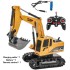 TDOO Remote Control Excavator Toy, Metal Excavator Toy RC Charging 1:24 With 6 Channel, Truck RC Excavator, Rechargable Engineering Sand Digger Construction Vehicle