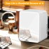 Car Mini Fridge 12L/12Can with AC/DC Charger, 3 Modes LED Adjustable, Perfect for Storing Food and Skin Care Products, Portable Refrigerator for Skin Care, Bedroom, Room, Car (White)