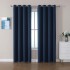 TDOO 2 Pieces 100% Blackout Curtains for Bedroom,Insulated Draperies, Grommet Noise Reducing Room Darkening Window Treatment Panels for Living Room(W 200x L 270cm)