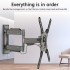 TDOO TV Wall Mount, Full Motion TV Wall Bracket for Most 32-60 Inch TV/Flat Screen/LED/LCD/Monitors, Swivel Tilt TV Stand With Articulating Arms, Rotating, Max VESA 400x400mm up to 70lbs