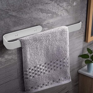 TDOO Stainless Steel Towel rack, Hand Towel Holder/Hand Towel Bar - silver Face Towel Holder Self Adhesive Towel Ring for Bathroom, Stainless Steel