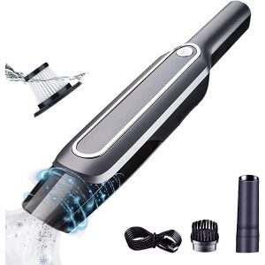 Handheld Vacuum Cleaner Dusbuster, Reusable HEPA Filter, Wet/Dry Compact Stick Dust Busters Cordless, Mini Portable Rechargeable, Clean Dust Pet Hair for Desktop, Keyboard Cleaner, Car, Home Sofa (D1)