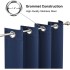 TDOO 2 Pieces 100% Blackout Curtains for Bedroom,Insulated Draperies, Grommet Noise Reducing Room Darkening Window Treatment Panels for Living Room(W 200x L 270cm)