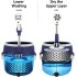 INGUNAR Floor Spin Mop and Bucket Set with Wringer System, 360°Rotation, Extended Stainless Steel Handle 54＂for Home Floor Cleaning Use with 2 Replacement Head Refill