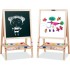 Easel for Kids,Rotatable Double Sided Easel for Kids Adjustable Standing Art Easel with Painting Accessories for Toddlers Boys and Girls-Green.Double-Sided Magnetic Dry Erase Board and Chalk Board