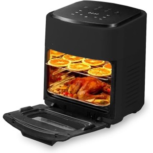 TDOO 15L Air Fryer Oven, 1400W Electric Air Fryer, Family Rotisserie Oven with Digital LCD Touch Screen,6-in-1 Presets for Baking, Roasting, Dehydrating, Min 1 Year Manufacturer Warranty