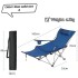 Folding Camping Chairs with Foot Rest, Lightweight Camping Chairs with Headrest & Cup Holders & Storage Bag, Portable Reclining Camping Chair for Adults Camping Fishing Picnics BBQ Outdoor (Blue)