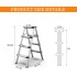 INGUNAR 4 Step Ladder Lightweight Folding Step Stool, Aluminum Portable Lightweight Ladder for Home and Office Use, Anti-Slip Pedal 330 Lbs Capacity Household Stepladder (SA)