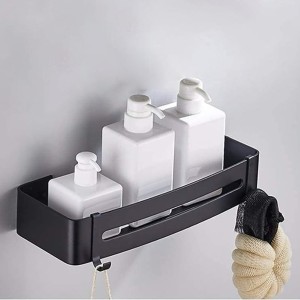 Separable Bathroom Storage Organizer Shelves - one Layer Adhesive Wall Shelf No Drill Required Bathroom Shelves Wall Mounted Shower Caddy Shelves for Shower, Living Room, Kitchen 1 Pack (D)