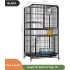 INGUNAR 4-Tier Cat Cage for 1-3 Cats, 4 Opened-Doors, Large Space 31 x 22 x 54 Inches, with 3 Platforms 3 Front Doors 2 Ramp Ladders, Movable Universal Wheel and Tray