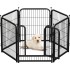 INGUNAR Metal Dog Playpen, 70X80cm extra large 6 panels， Ideal Dog Fence for Large/Medium/Small Dogs Indoor & Outdoor Bliss, Perfect Dog Pen for Camping, Yard, and RV