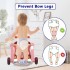 4 in 1 Walker for Baby, Baby Push Walker, Assemble as Scooter/Balance bike/Detachable Panel, Walking Toys for Infants 3-12 Months, Pink