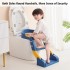 INGUNAR Kids Potty Training Seat, Foldable Toilet Seat, 3-in-1 Potty Training Seat, Toilet Seat with Non-Slip Ladder, Foldable Toddler Toilet Seat, for Baby Kids Boys Girls, Potty Seat Potty-Blue