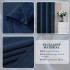 TDOO 2 Pieces 100% Blackout Curtains for Bedroom,Insulated Draperies, Grommet Noise Reducing Room Darkening Window Treatment Panels for Living Room(W 150x L 270cm)