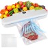 Vacuum Sealer for Food - Professional Foil Sealing Device with 10 Vacuum Bags - Sealing Device Vacuum Machine for Sous Vide, Dry and Moisture - Extended Storage Time and Freshness