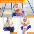 TDOO Toddler Swing Set, Heavy-Duty Indoor Outdoor Baby Swing Seat w/Safety Harness&Handrails, Folding Metal Stand & Clear Instruction, Easy to Assemble & Store (Color-E)