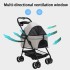 INGUNAR Foldable Pet Dog Stroller, 4 Wheel Cat Dog Stroller for Jogging Travel, Sun Shade, Cup Holder, Mesh Window, 360° Rotated Wheels, Storage Basket, Foot Brake, Easy One-Hand Fold