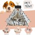 Cat Teepee Tent Portable Pet Teepee with Thick Cushion and Teepee Stabilizer for Small Dogs and Cats Washable Dog Teepee Tent 27.5IN (Modern)