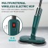 USB Charging Cordless Electric Mop Water Spray Mop, Time Saving Cleaning mop with Dual Motorized Spinning Mop-Heads, 300ml Tank , Rechargeable, Waxing Laminate/Hardwood Floor/Tile (BLUE 1)