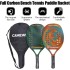 Beach Tennis Paddle Racket Pop Tennis Paddle Racquets Carbon Fiber Grit Surface with EVA Memory Foam Core Padel Racket with Cover Bag