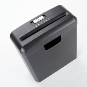 Strip Cut 6 Sheet Paper Shredder 10 Litre Bin Size 6mm Security Level P2 Credit Card Shredder,6-Sheet Straight Home Shredders Office Machine, 12.8 x 11.4 x 5.5in, Black (black 4)