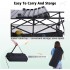 Folding Camping Table, Height Adjustable Folding Table (95*72*55cm) Lightweight Aluminum Folding Table Roll Up Table, Portable Grill Table with Carrying Bag for Beach, Camping, Picnic, Fishing, BBQ