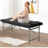 Massage Table,Lightweight Massage Bed Portable Folding Lash Bed,Aluminium Frame,2 Fold Professional Facial Salon Tattoo Massage Bed（B）