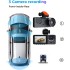 TDOO Dash Camera for Cars,3 Camera Recording, Super Night Vision Dash Cam Front and Rear with 32G SD Card, 1080P Car Dashboard Camera with G-Sensor, Parking Monitor, Loop Recording