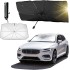 TDOO Car Sun Shade,for Car Front Windshield, Car Umbrella Sun Shade Cover, Foldable UV Reflector And Heat, Sunshade for Cars, Fits Most Vans SUVS (57 x 31 In) (A)