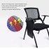 TDOO Tablet Arm Folding Chair with Caster Wheels Chair with Desk Attached Collapsible Conference Room Chair Mesh Back Foldable for Guest Office School Classroom Training Waiting Room (Black, 2 Pcs)