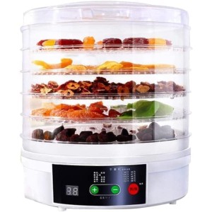 Food Dehydrator Machine – BPA-Free Food Dryer With 5 Large Trays, Adjustable Temperature, Electric Food Preserver Machine with Auto Shut Off for Fruits, Veggies, Meats & Dog Treats